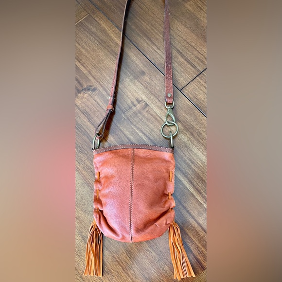 Lucky Brand Handbags - Lucky Brand Suede Fringe Crossbody Bag Purse